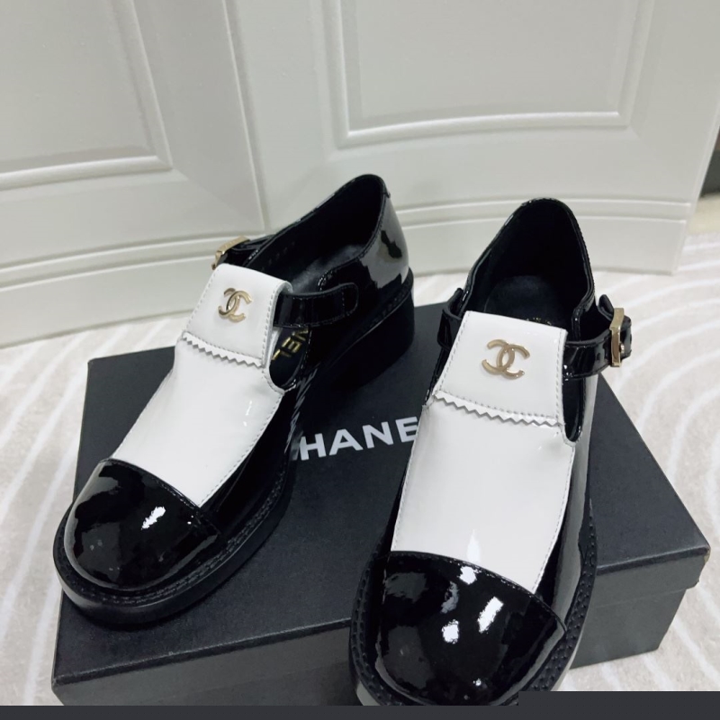 Ch*el leather shoes
